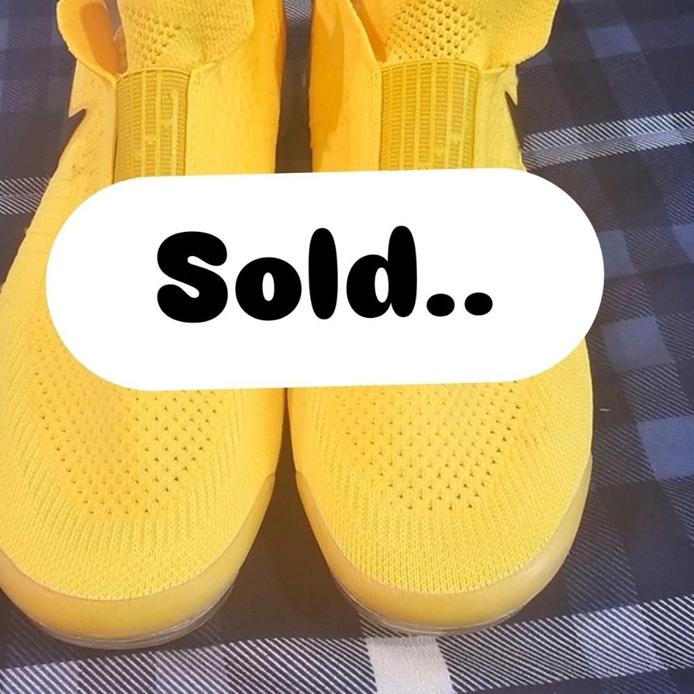 Nike Bright Yellow Knit Slip-On Athletic Shoes. No Flaws At All...